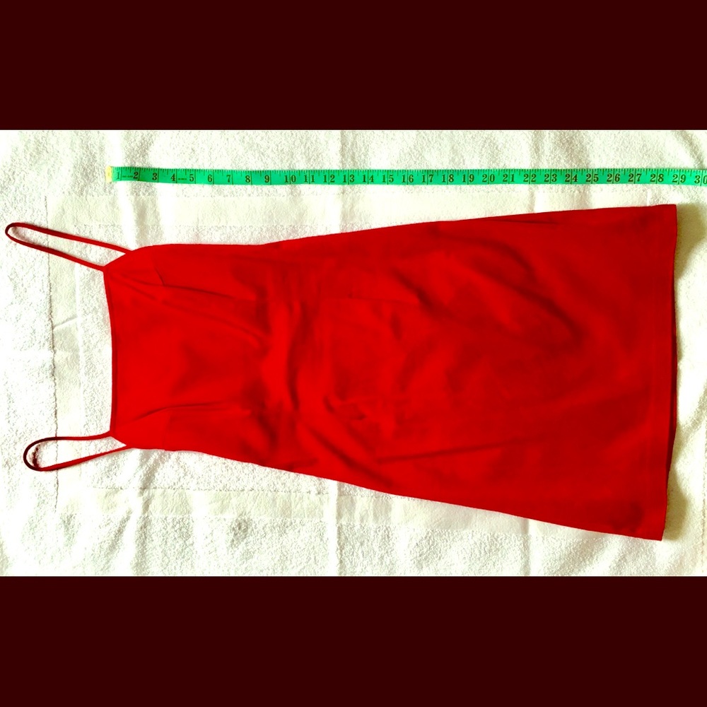 Backless red dress